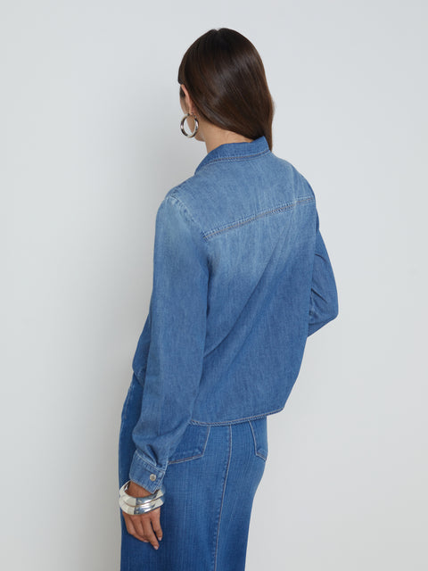 Isla Denim Shirt shirt L'AGENCE Sale   