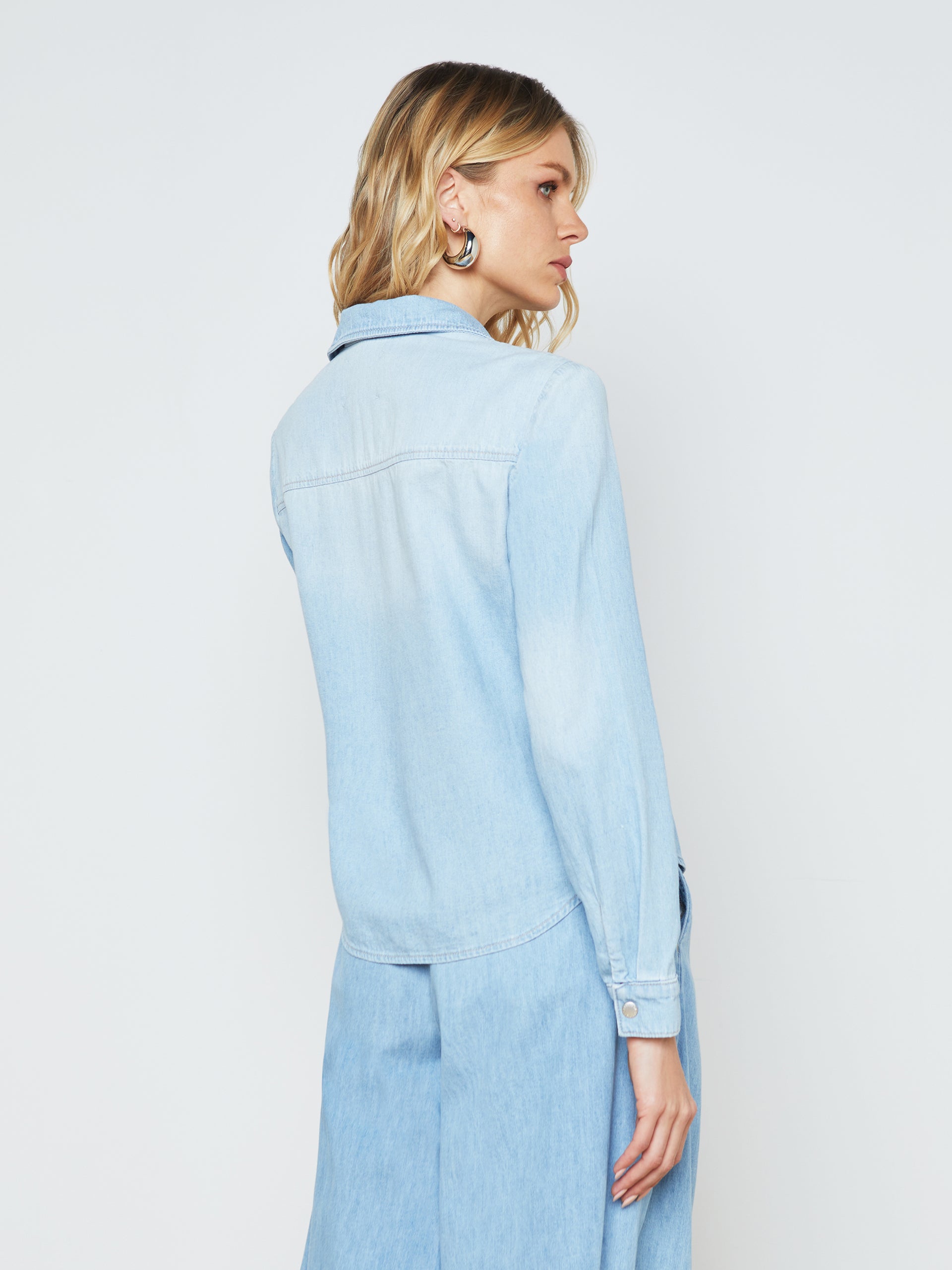 Isla Denim Shirt shirt L'AGENCE Sale   