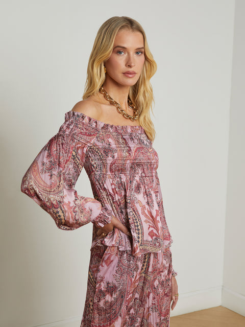 Ariela Off-The-Shoulder Blouse coming soon L'AGENCE