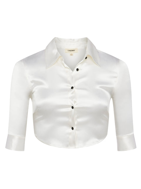 Niccola Stretch-Silk Blouse blouse L'AGENCE   