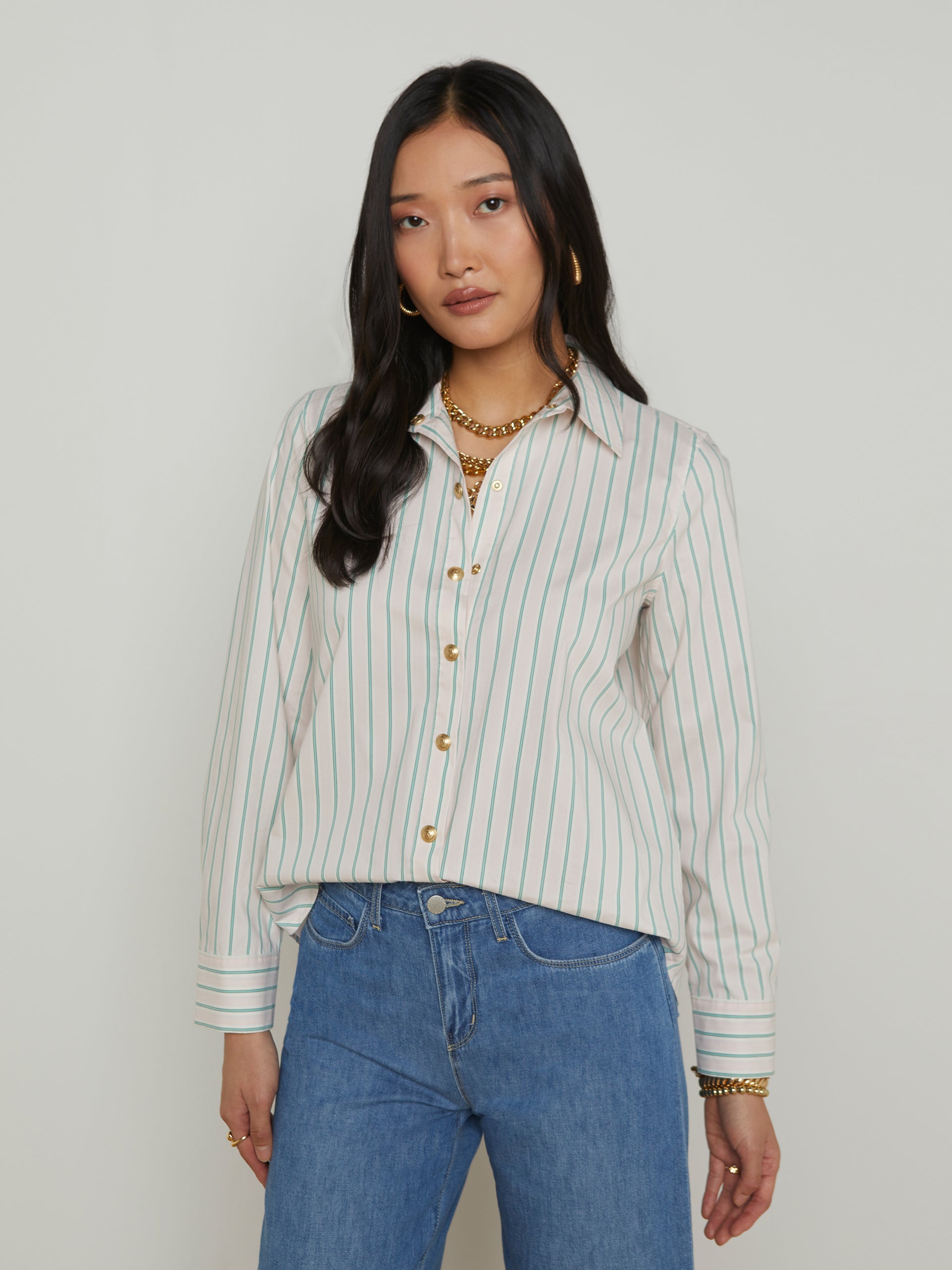 Ellery Poplin Button-Down Shirt shirt L'AGENCE