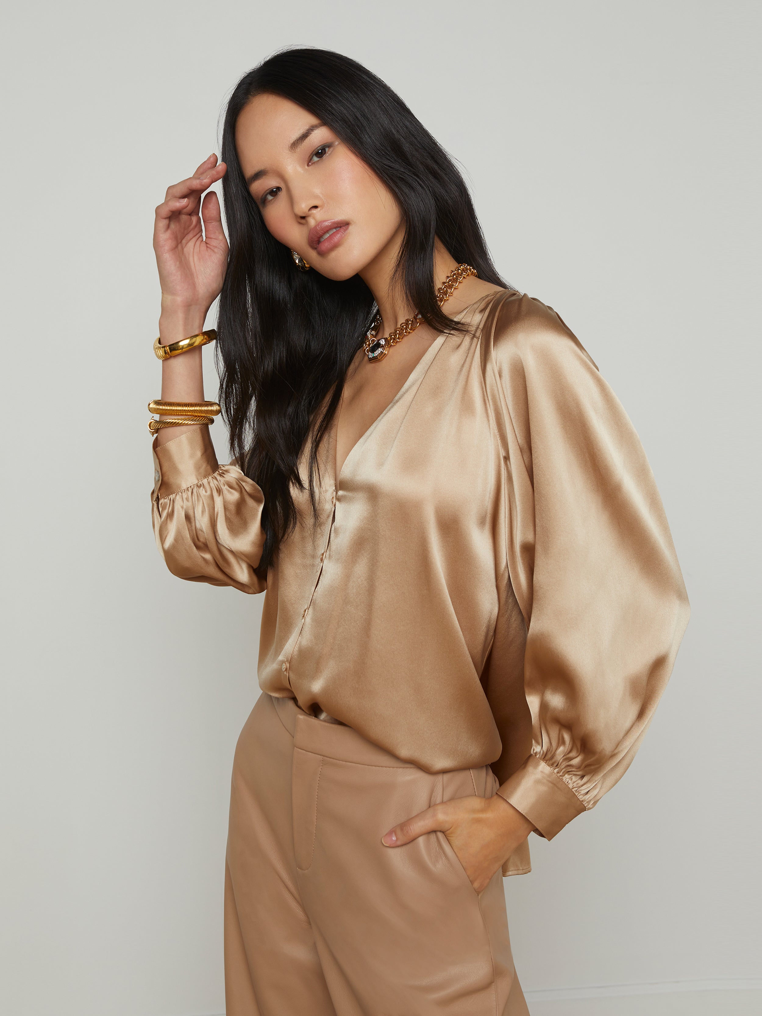 Kaili Silk Blouse blouse L'AGENCE