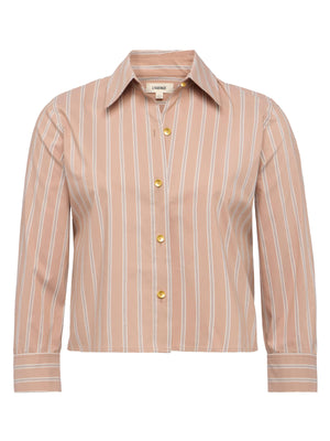 Chemise Fawn à imprimé cartes à jouer style Western