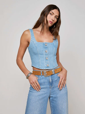 Saga Denim Top top L'AGENCE