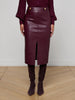 Arlette Vegan Leather Midi Skirt