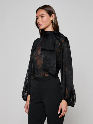 Chemisier en satin Rhett Burnout