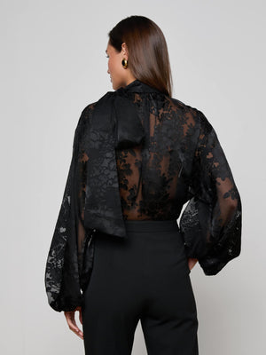 Chemisier en satin Rhett Burnout