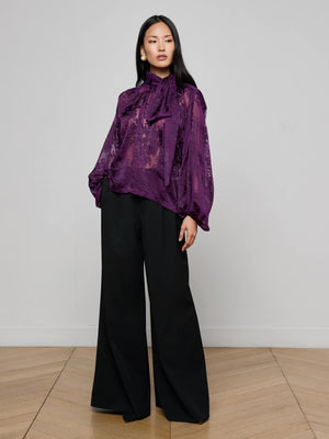 Chemisier en satin Rhett Burnout