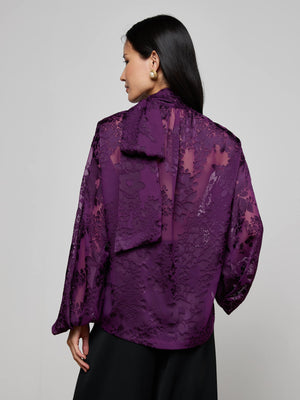 Chemisier en satin Rhett Burnout