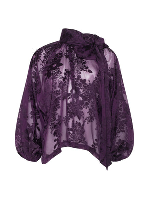 Chemisier en satin Rhett Burnout