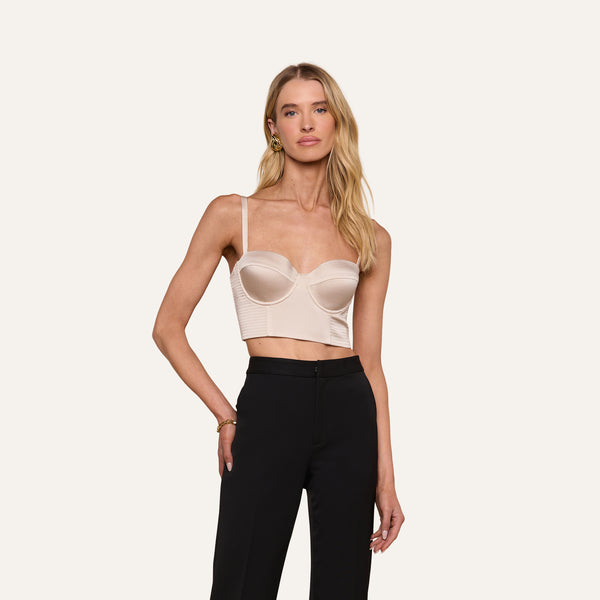 Nysa Bustier Top in Champagne | L'AGENCE