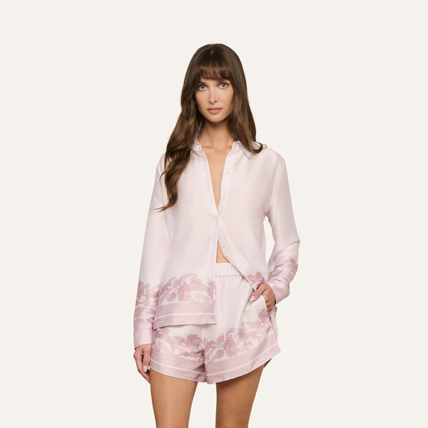 Judy Blouse in Mauve Multi Leopard Scarf | L'AGENCE