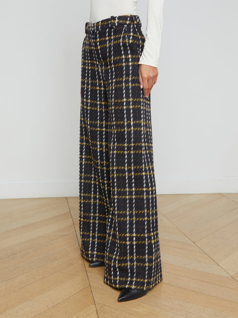 Pilar Tweed Wide-Leg Pant pant L'AGENCE   