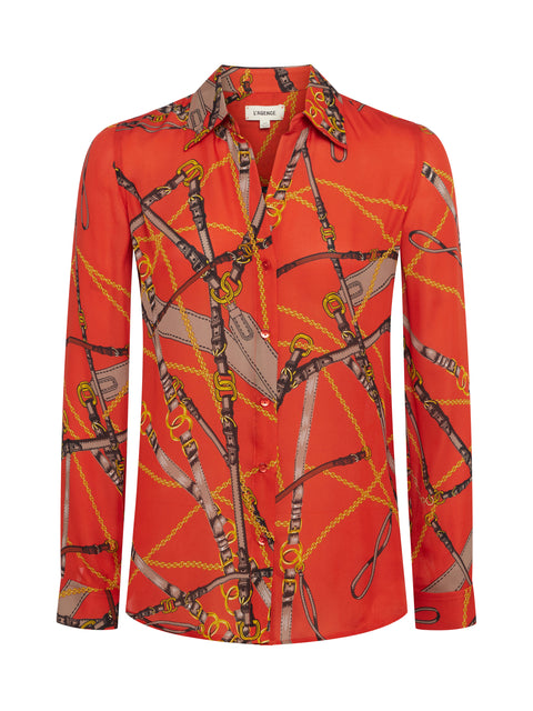 Nina Silk Blouse blouse L'AGENCE Sale   