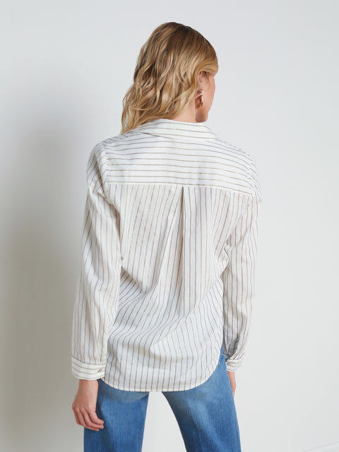 Nina Lurex-Cotton Blouse blouse L'AGENCE   