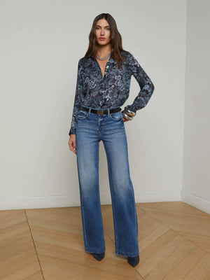 Nina Silk Blouse blouse L'AGENCE Sale