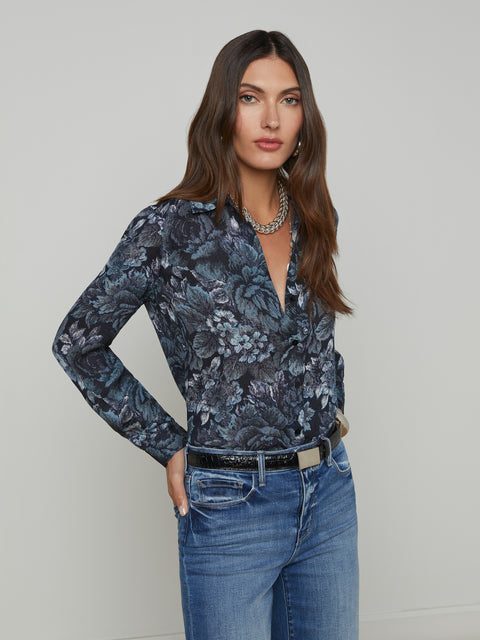 Nina Silk Blouse blouse L'AGENCE