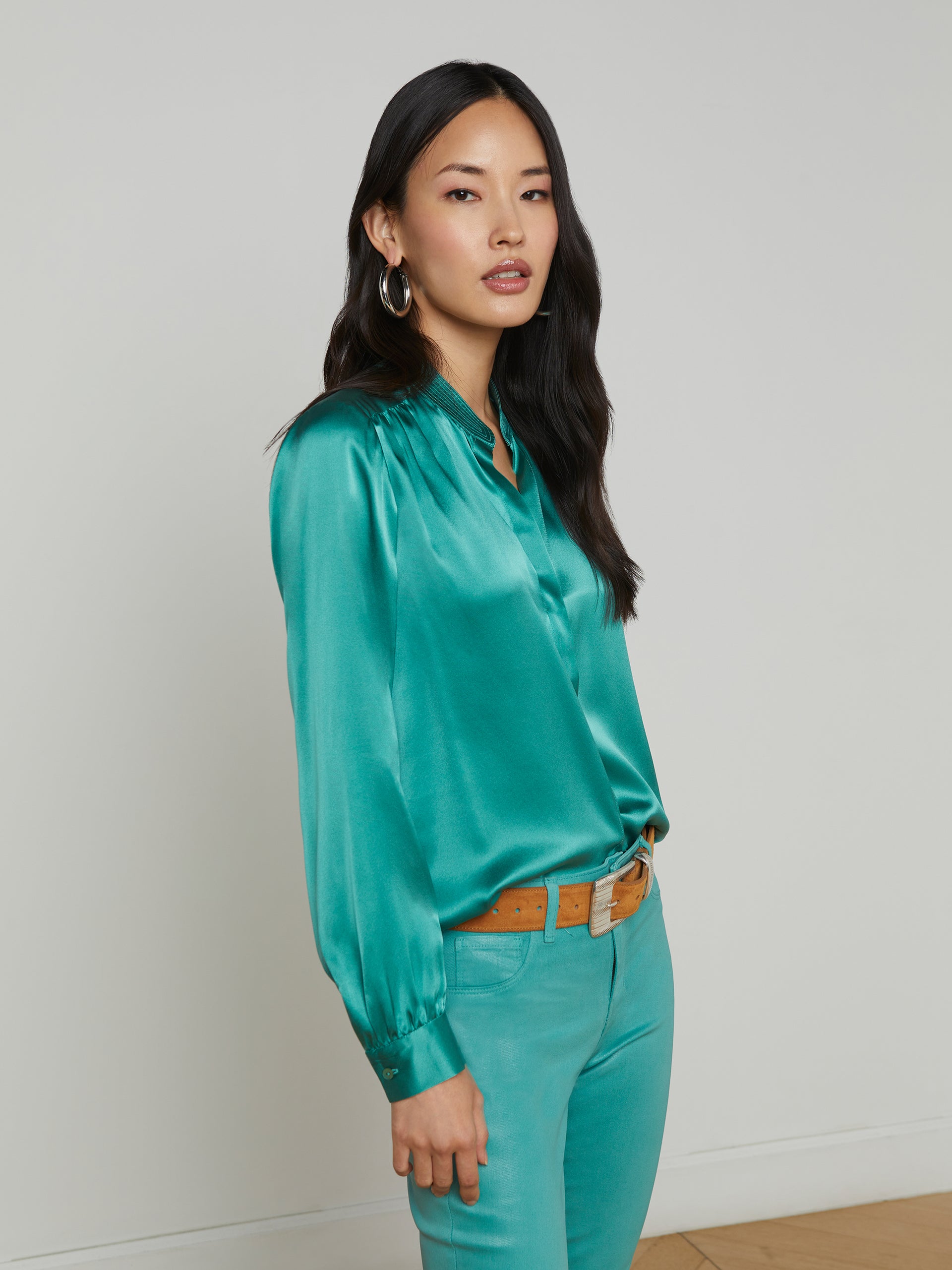 Bianca Silk Blouse blouse L'AGENCE