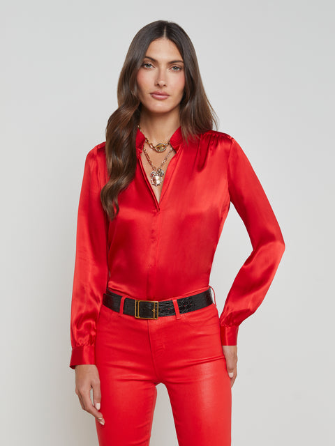 Bianca Silk Blouse blouse L'AGENCE   