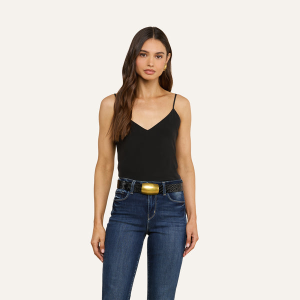 Jane Silk Camisole in Black | L'AGENCE