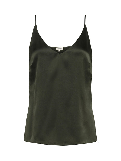 Take It Easy Ribbed Cami in Army Green