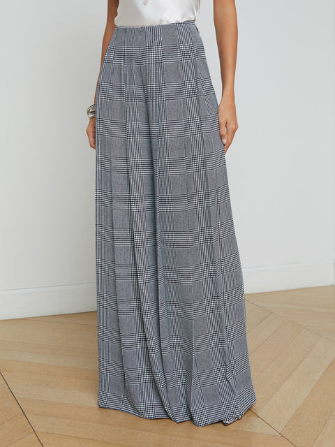 Nova Pleated Wide-Leg Pant pant L'AGENCE   