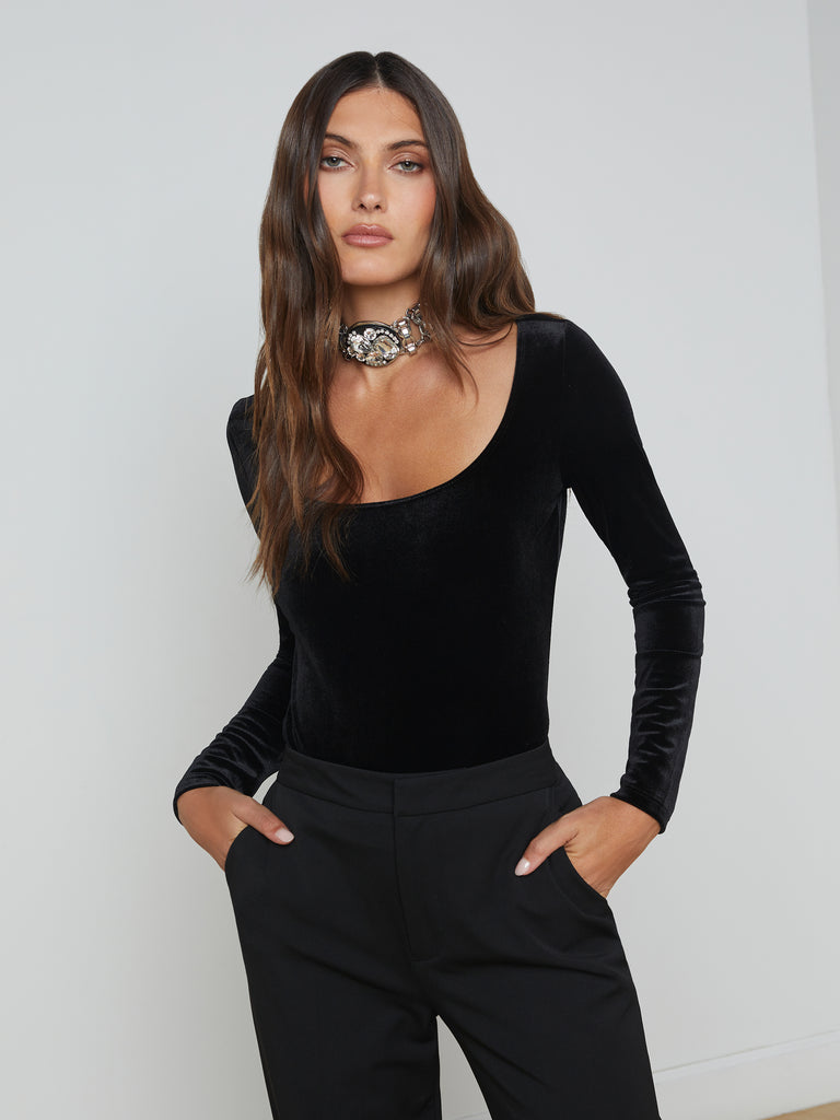 Jelena Velvet Top top L'AGENCE   