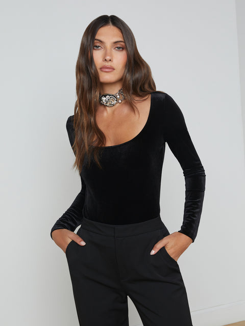 Jelena Velvet Top top L'AGENCE   