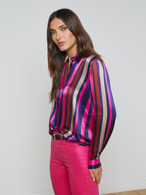 Tyler Silk Blouse blouse L'AGENCE   