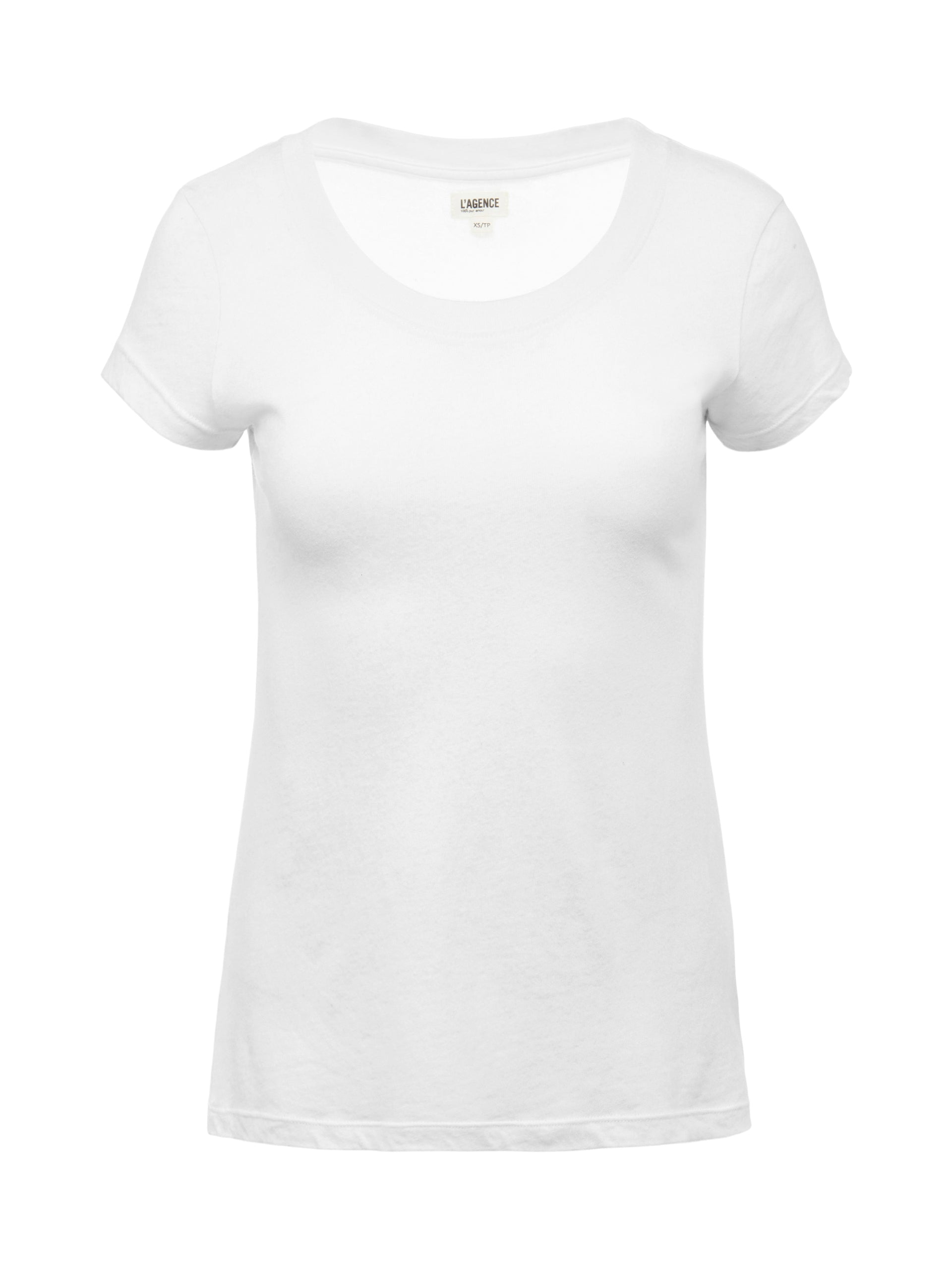 Cory Cotton Scoopneck Tee tee shirt L'AGENCE   