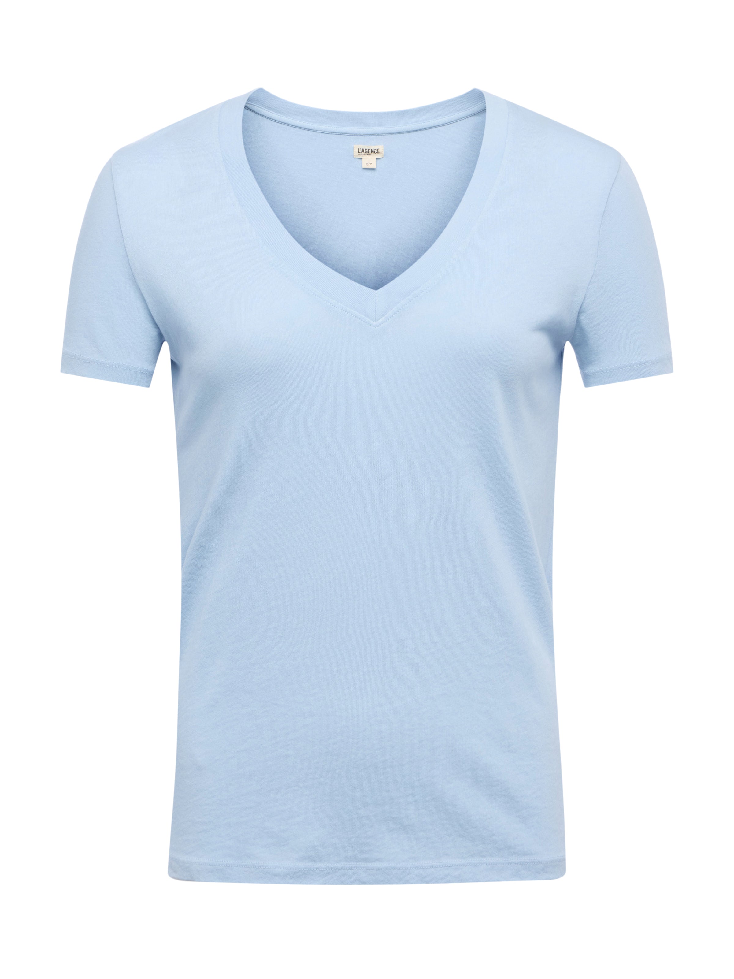 Becca Cotton V-Neck Tee tee shirt L'AGENCE