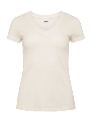 Becca Cotton V-Neck Tee tee shirt L'AGENCE   