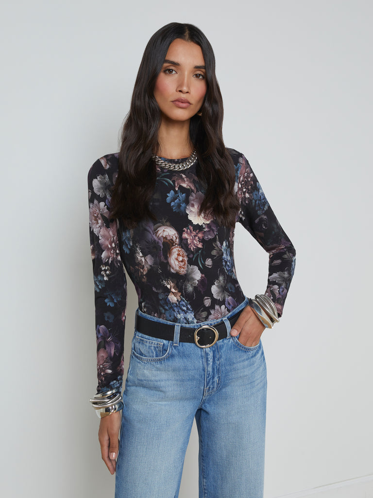 Tess Long Sleeve Tee tee shirt L'AGENCE Sale