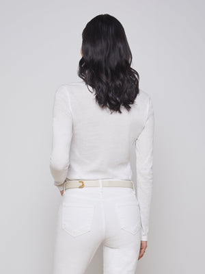 Tess Long Sleeve Tee tee shirt L'AGENCE   