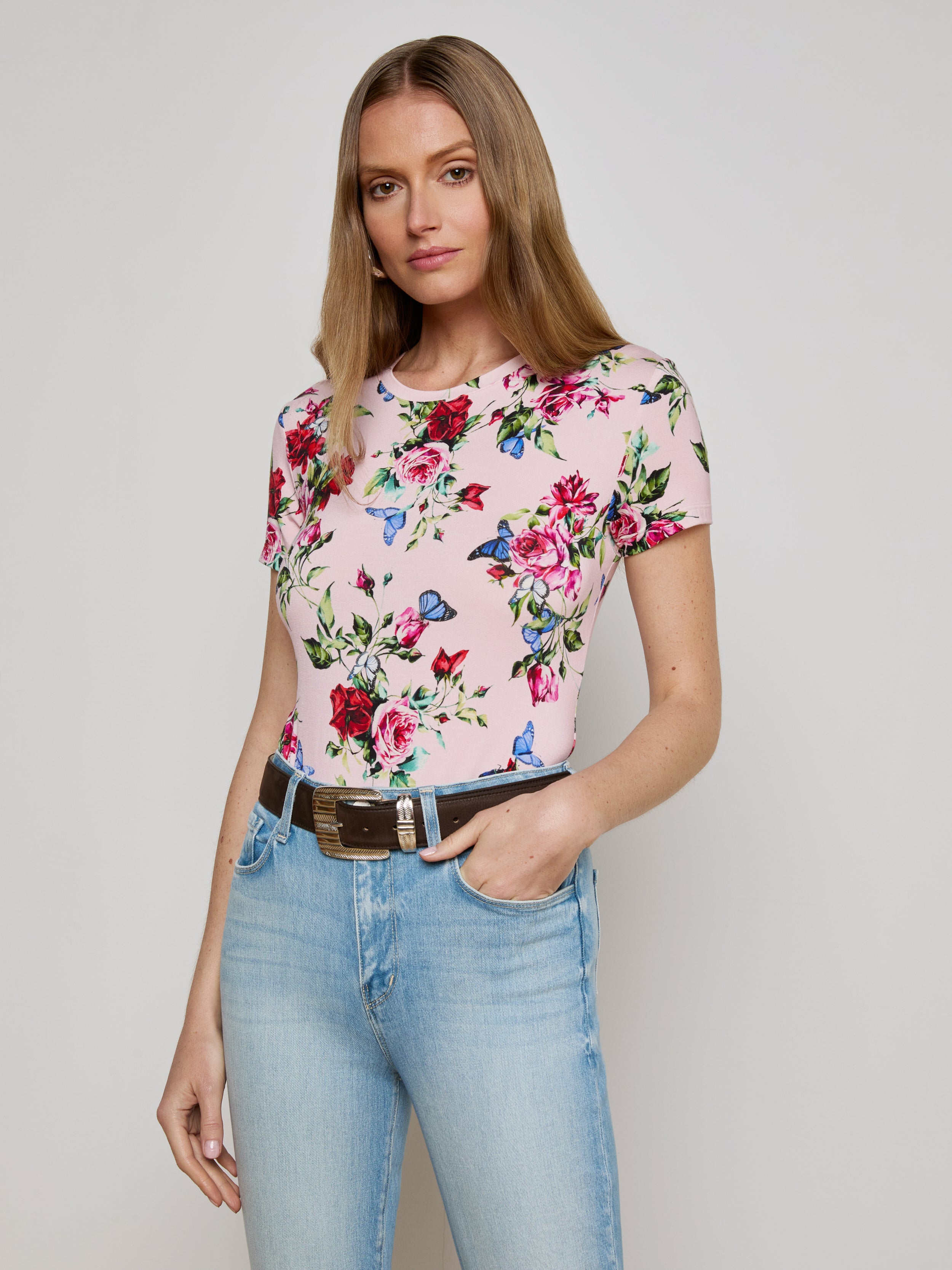 Ressi Fitted Tee tee shirt L'AGENCE