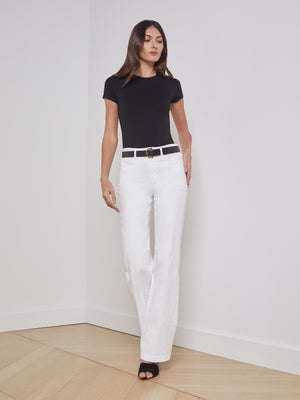Ressi Fitted Tee tee shirt L'AGENCE   