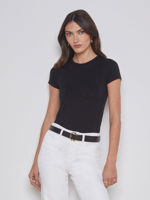 Ressi Fitted Tee tee shirt L'AGENCE   