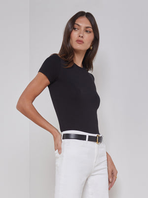 Ressi Fitted Tee tee shirt L'AGENCE   