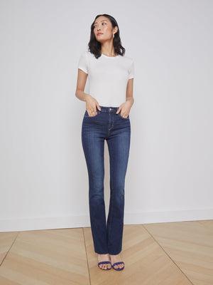 Ressi Fitted Tee tee shirt L'AGENCE   