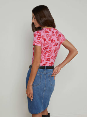 Ressi Fitted Tee tee shirt L'AGENCE Sale