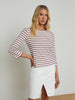 Lucille Striped Boatneck Top tee shirt L'AGENCE