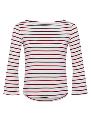 Lucille Striped Boatneck Top tee shirt L'AGENCE