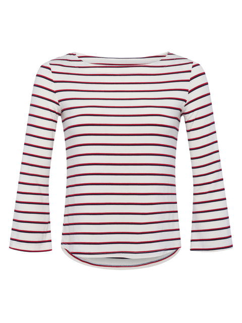 Lucille Striped Boatneck Top tee shirt L'AGENCE