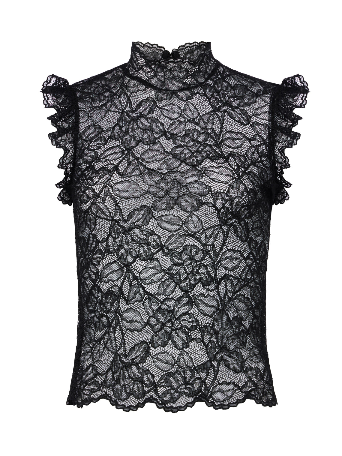 L'AGENCE Kaila Lace Top in Black