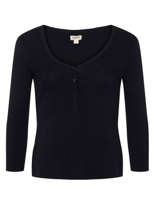 Rowena Cotton Henley shirt L'AGENCE Sale
