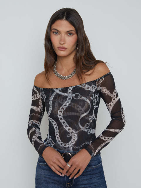 Peonie Off-the-Shoulder Bodysuit bodysuit L'AGENCE   