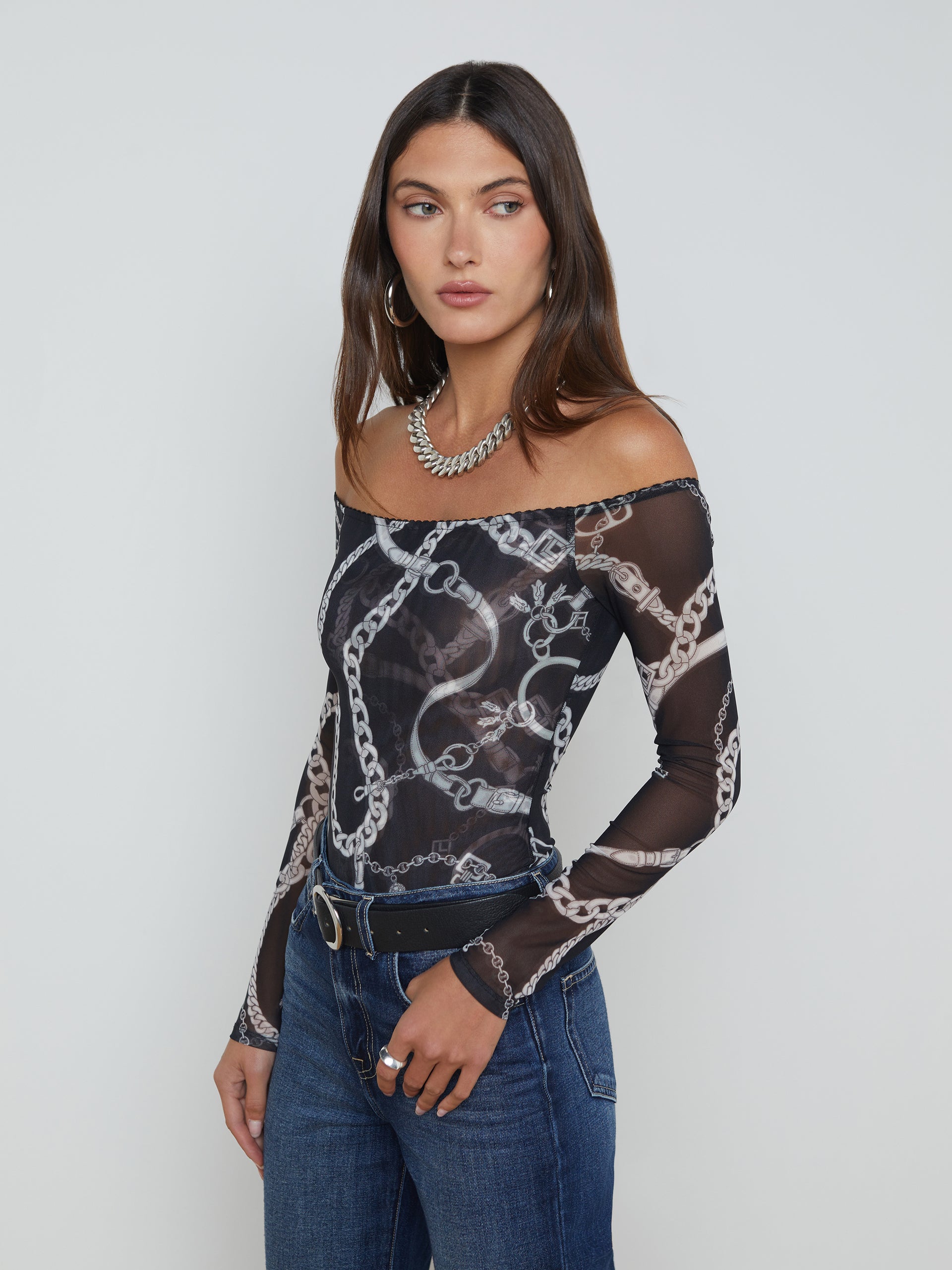 Peonie Off-The-Shoulder Bodysuit bodysuit L'AGENCE   