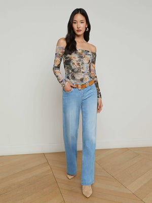 Peonie Off-The-Shoulder Bodysuit bodysuit L'AGENCE Sale