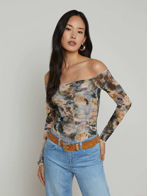 Peonie Off-The-Shoulder Bodysuit bodysuit L'AGENCE Sale