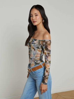 Peonie Off-The-Shoulder Bodysuit bodysuit L'AGENCE Sale